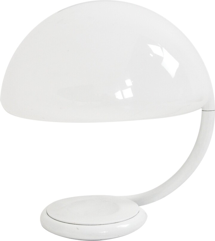 Martinelli Luce White Serpente Table Lamp By Elio Martinelli For Martinelli Luce, 1960s