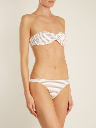 Melissa Odabash Aruba Striped Bandeau Bikini - White Stripe