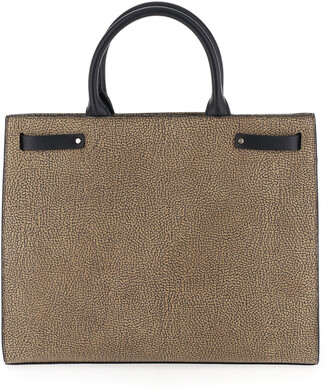 Borbonese Tote Bag With Op Motif And Contrasting Details