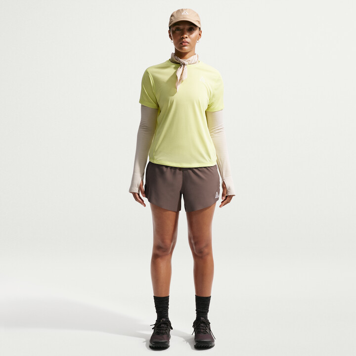 Nike Women's ACG Dri-FIT Mid-Rise Brief-Lined Trail Running Shorts in Brown | IO9649-004