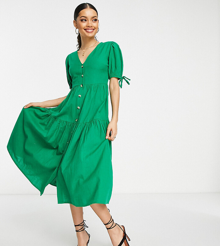 Green Button Up Dress | Shop the world ...