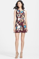 Thumbnail for your product : Mcginn 'Emily' Zip Front Print Fit & Flare Dress