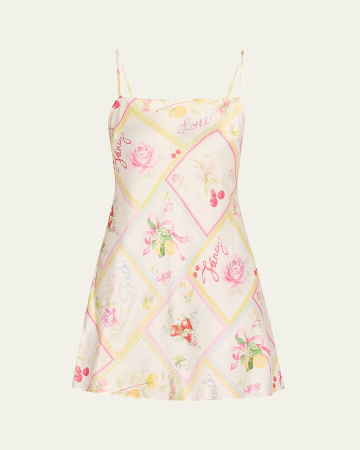 LoveShackFancy Calima Mini Slip Dress