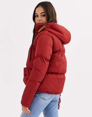 Brave Soul cello hooded puffer jacket