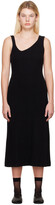 Thumbnail for your product : LVIR Black Asymmetric Midi Dress