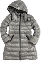 Thumbnail for your product : Moncler Moka Long Quilted Puffer Coat, Silver, Sizes 8-14