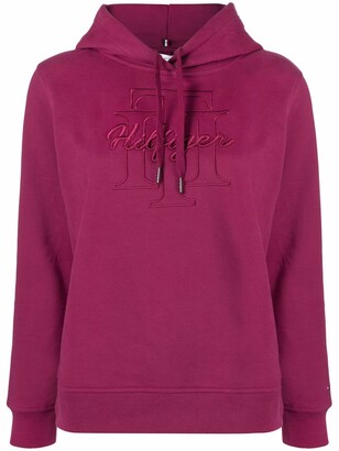 Tommy Hilfiger Embroidered-Logo Cotton Hoodie