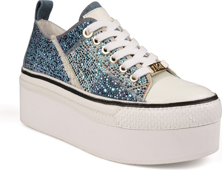 Koralay Rhinestone Platform Sneaker