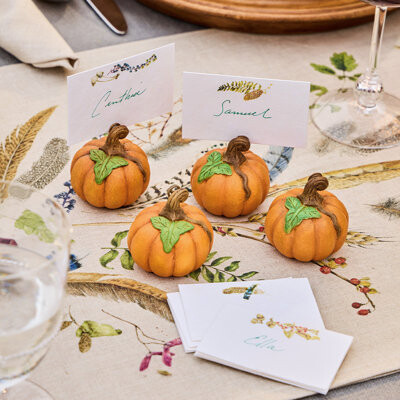 Juliska Forest Walk Pumpkin Place Card Holder