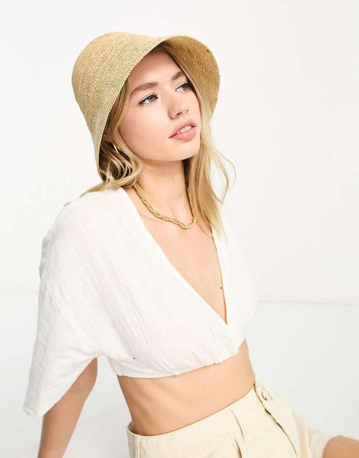 Other Stories Straw Bucket Hat Other Stories Woven Paper-Straw