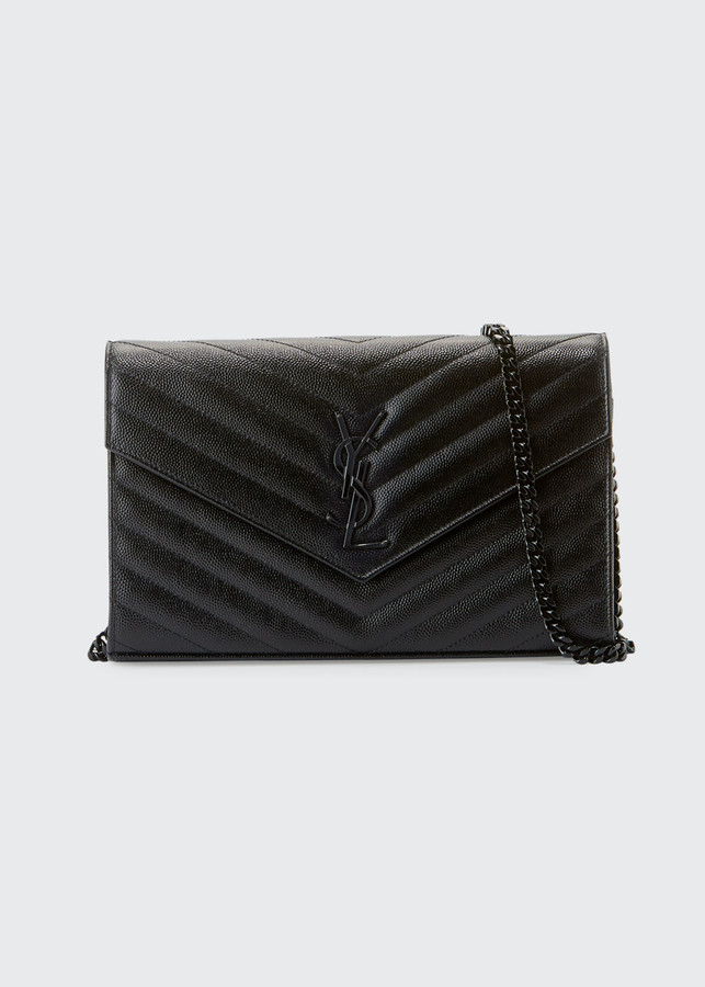 matelassé leather card case