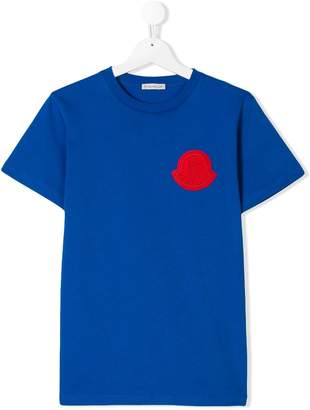 Moncler Kids TEEN logo patch T-shirt