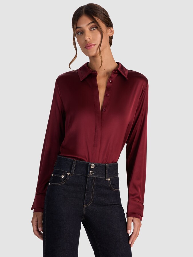 Alice + Olivia Willa Silk Blouse