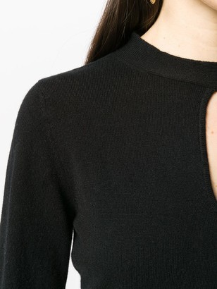 Allude Key-Hole Neckline Knitted Top