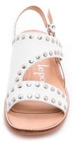 Thumbnail for your product : Nanette Lepore Double Time Studded Flat Sandals