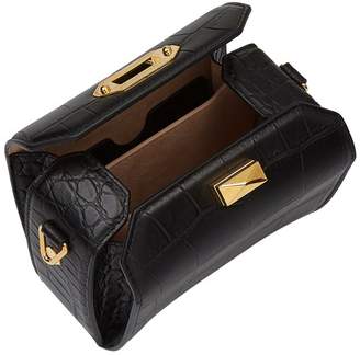 Alexander McQueen Nano Croc Embossed Box Bag