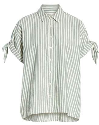 The Great The Tie Sleeve Stripe Shirt