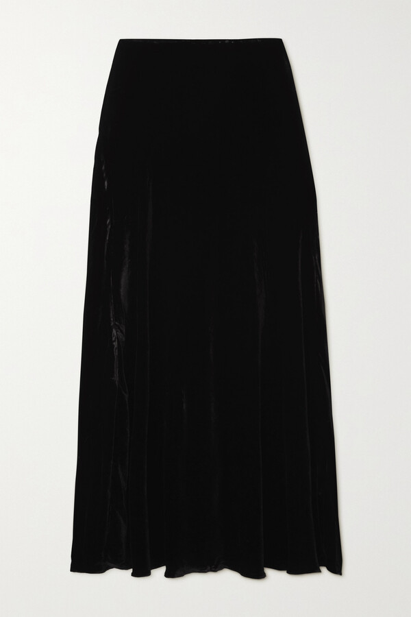 Long Black Velvet Skirt | Shop the world's largest collection of 
