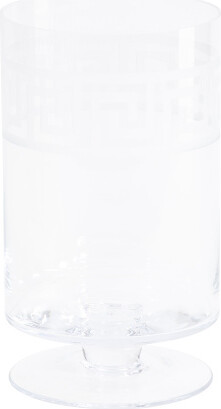 TJMAXX 13.5X7.75 Handblown Etched Greek Key Vase