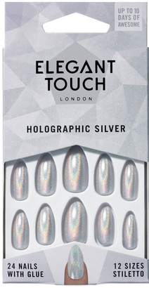 Elegant Touch Colour Nails - Holographic Silver