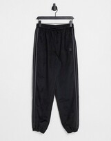 Thumbnail for your product : adidas 'Comfy Cords' velvet corduroy cuffed trackies in black