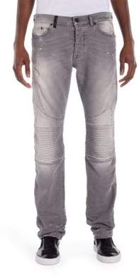 Marcelo Burlon County of Milan Biker Fit Embroidered Jeans