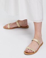 Thumbnail for your product : Spurr Women's Gold Flat Sandals - Teena Sandals