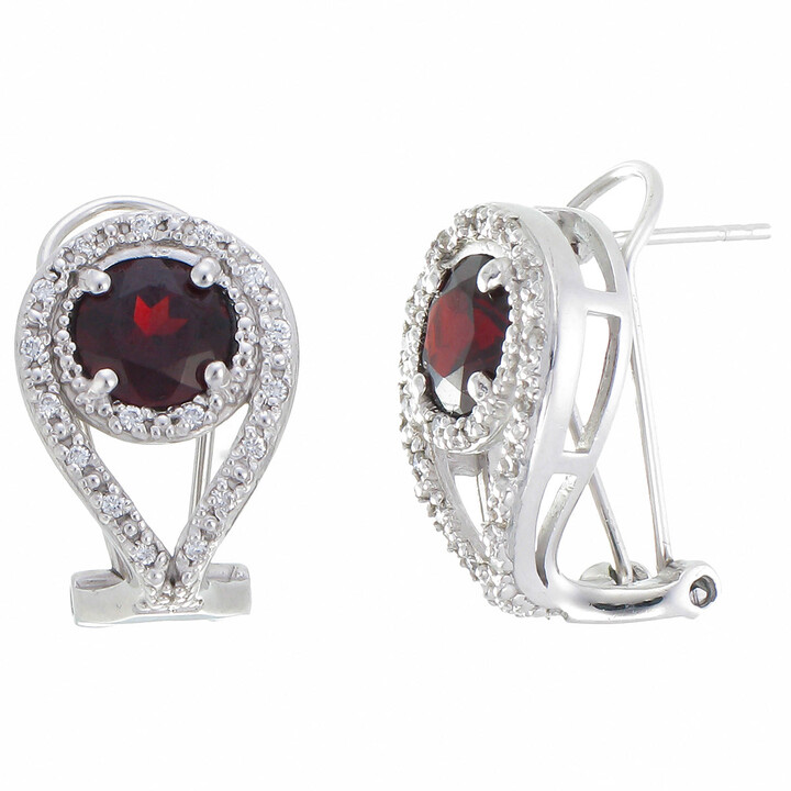 Garnet Silver Earrings | Shop the world's largest collection of 