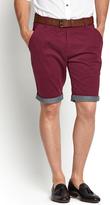 Thumbnail for your product : Goodsouls Mens Turn Up Shorts with Belt