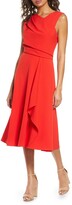 Thumbnail for your product : Donna Ricco Asymmetrical Sleeveless Crepe Midi Dress