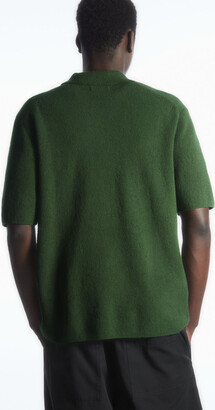 COS Short-Sleeved Bouclé-Knit Shirt - ShopStyle