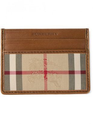 Burberry Horseferry Check Leather Credit Card Holder