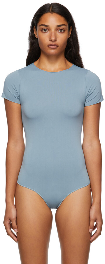 Womens Skims blue Long-Sleeved New Vintage T-Shirt