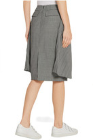 Thumbnail for your product : Facetasm Pleated Gingham Wool Skirt