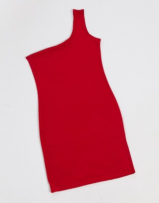 Fashionkilla going out one shoulder mini dress in red