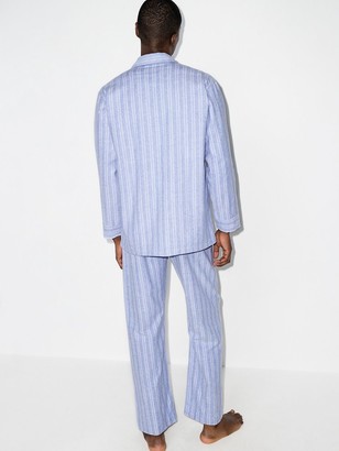 Derek Rose Arran vertical-stripe pajamas