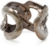Thumbnail for your product : Kenneth Jay Lane Gunmetal-tone Crystal Cuff