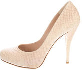 Thumbnail for your product : Christian Dior Python Semi Pointed-Toe Pumps