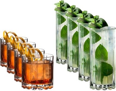Riedel Setof8)9.98flozDrinkSpecificRocksandHighballGlasses