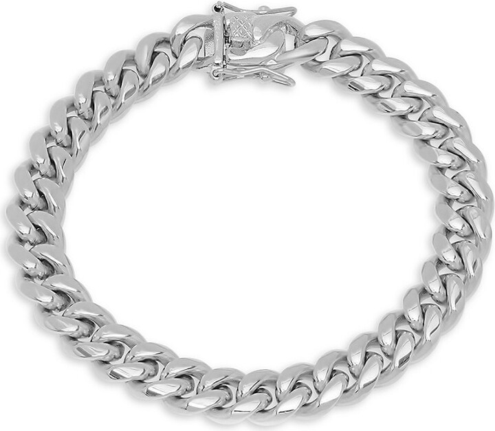 Anthony Jacobs Stainless Steel Miami CubanLink Bracelet ShopStyle