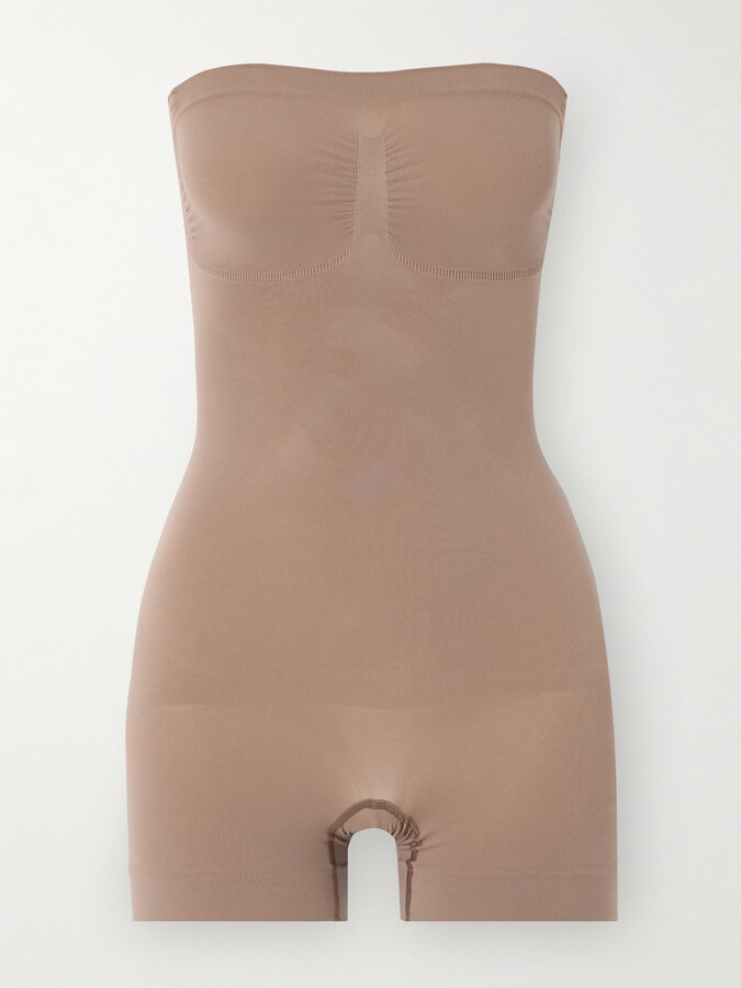 SKIMS Seamless Sculpt Strapless Shortie Bodysuit - Sienna