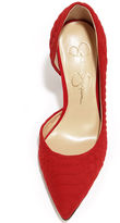Thumbnail for your product : Jessica Simpson Caldas Lipstick Red Quilted D'Orsay Pumps