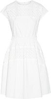 Thumbnail for your product : Carven Broderie Anglaise-Paneled Cotton Dress