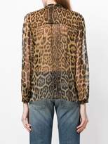 Thumbnail for your product : Saint Laurent sheer leopard print blouse