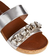 Thumbnail for your product : Carvela Kick Double Strap Jewelled Slider Flat Sandals