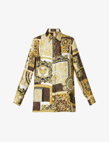 Thumbnail for your product : Versace Baroque patchwork-print silk shirt