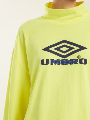 Vetements X Umbro Long-sleeved Cotton-jersey Top - Yellow