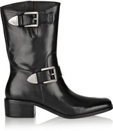 Thumbnail for your product : MICHAEL Michael Kors Robin glossed-leather ankle boots