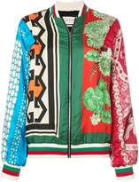 Thumbnail for your product : Gucci GG floral print bomber jacket