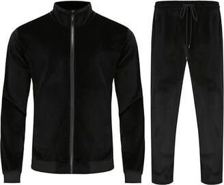 ChoiceApparel Mens Velour Tracksuit with Zippered Pockets at  Men’s  Clothing store